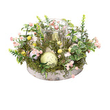 Natural Plant Easter Egg Candle Stick Vessels Container Home Decor Candelabras Holders Glass Cylinder Candlestick Holder