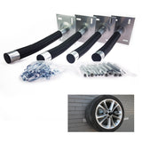 4 Pack Metal Black Spray Organizer Large Storage Rack Garage Wall Mount Hooks Heavy Duty Tool Hanger Bike Tire Hook