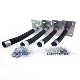 4 Pack Metal Black Spray Organizer Large Storage Rack Garage Wall Mount Hooks Heavy Duty Tool Hanger Bike Tire Hook