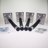 4 Pack Metal Black Spray Organizer Large Storage Rack Garage Wall Mount Hooks Heavy Duty Tool Hanger Bike Tire Hook