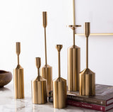 6 Pack Thick Base Plating Household Ornament Metal Iron Candlestick Holders Candelabra Centerpiece Gold Taper Candle Stick Holder