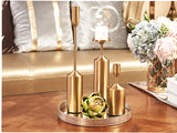 6 Pack Thick Base Plating Household Ornament Metal Iron Candlestick Holders Candelabra Centerpiece Gold Taper Candle Stick Holder