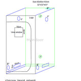Grow Tent 80*80*160CM Garden Supplies Hydroponics Grow Room Indoor Greenhouse (32*32*63 Inches)-Hyindoor