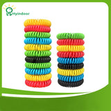 20Pcs Mosquito Repellent Bracelet Natural Plant Oils Pest Control Elastic Coil Spiral Hand Summer Anti Mosquito Bracelet