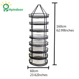 8 Tiers Diameter 60cm Detachable Harvest Dry Rack Wire mesh Laundry Bags Hanging Herb Drying Clothes Basket