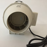 Hydroponic Grow Room 4 Inches Mixed Flow Inline Ventilation Duct Fan Blower