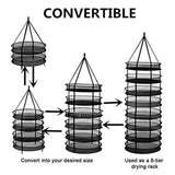 8 Tiers Diameter 60cm Detachable Harvest Dry Rack Wire mesh Laundry Bags Hanging Herb Drying Clothes Basket