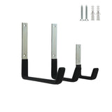 6 Pack L Shaped Dip Metal Flat Steel Warehouse Wall Mount Organizer Hanger Hook Garage Ladders Storage Hooks Heavy Duty