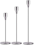 Home wedding decor 3 pack black metal matte taper candle stick holder set candelabra centerpieces candlestick holders