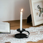 European Vintage Home Wedding Decor 2 PCS Paint Metal Candlestick Holders Black Candelabra Centerpiece Candle Stick Holder