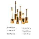 6 Pack Thick Base Plating Household Ornament Metal Iron Candlestick Holders Candelabra Centerpiece Gold Taper Candle Stick Holder