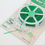 164ft 50m Green Plastic Twist Tie Wire Spool roll with Cutter for Garden Yard Plant Green PVC Twist Tie Line
