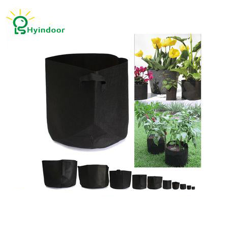 cloth pots for planting 5 Gallon Round Fabric Pots Plant Pouch Grow Bags For Plants Aeration P – Hyindoor Garden